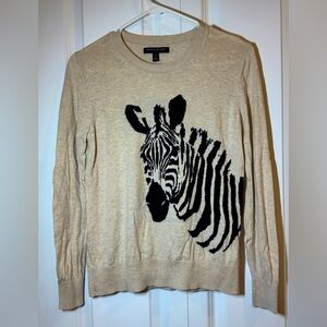 Banana Republic Beige Zebra‎ Print Sweater